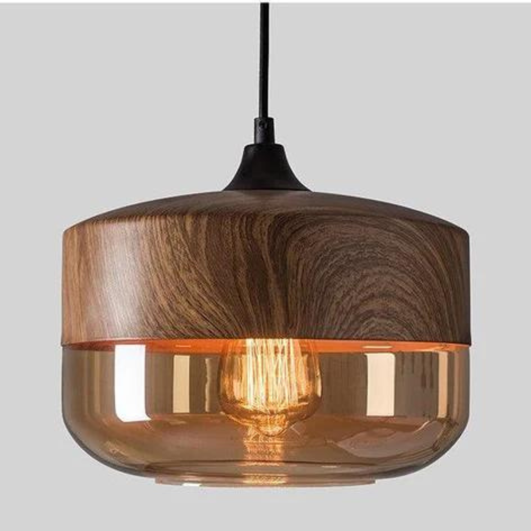 Stylish Scandinavian Wooden Ceiling Lamp - NordLuna-Type A-The Livary