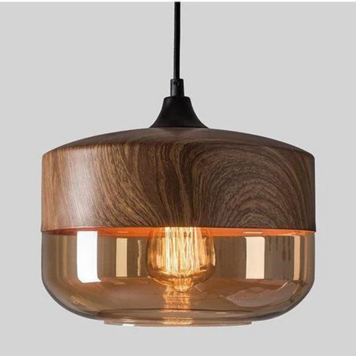 Stylish Scandinavian Wooden Ceiling Lamp - NordLuna-Type A-The Livary