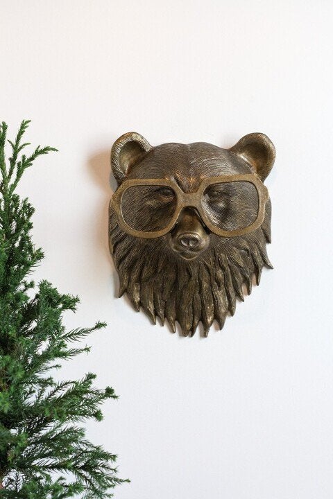 Playful Animal Head Wall Decoration - WallCritters-Bear-The Livary