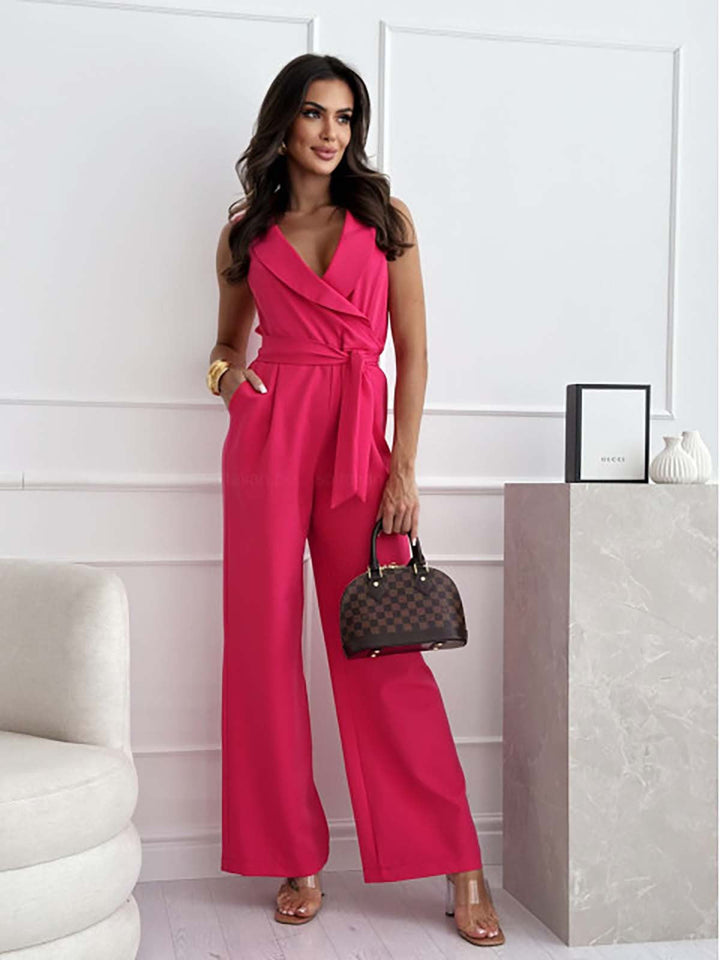 Figure-hugging & Versatile Women's Jumpsuit with Comfort Stretch – Linnea-White-S-The Livary