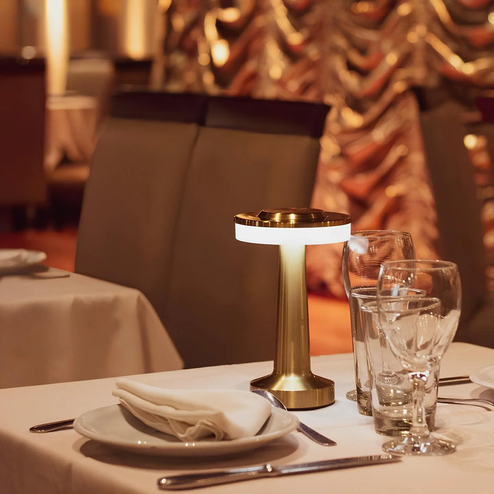 Wireless Retro Table Lamp - LumiBar-Gold-The Livary