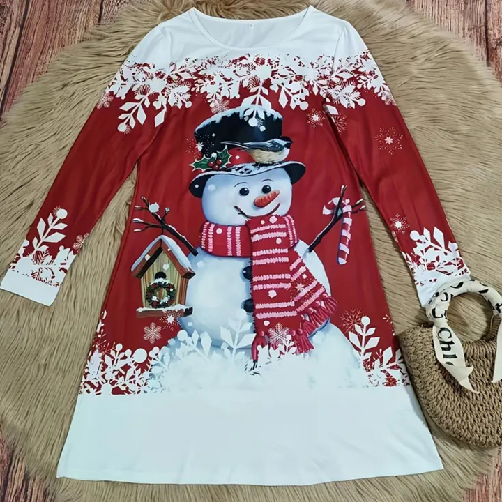 Brashine - Cheerful Christmas Dress for Ladies-XS-The Livary