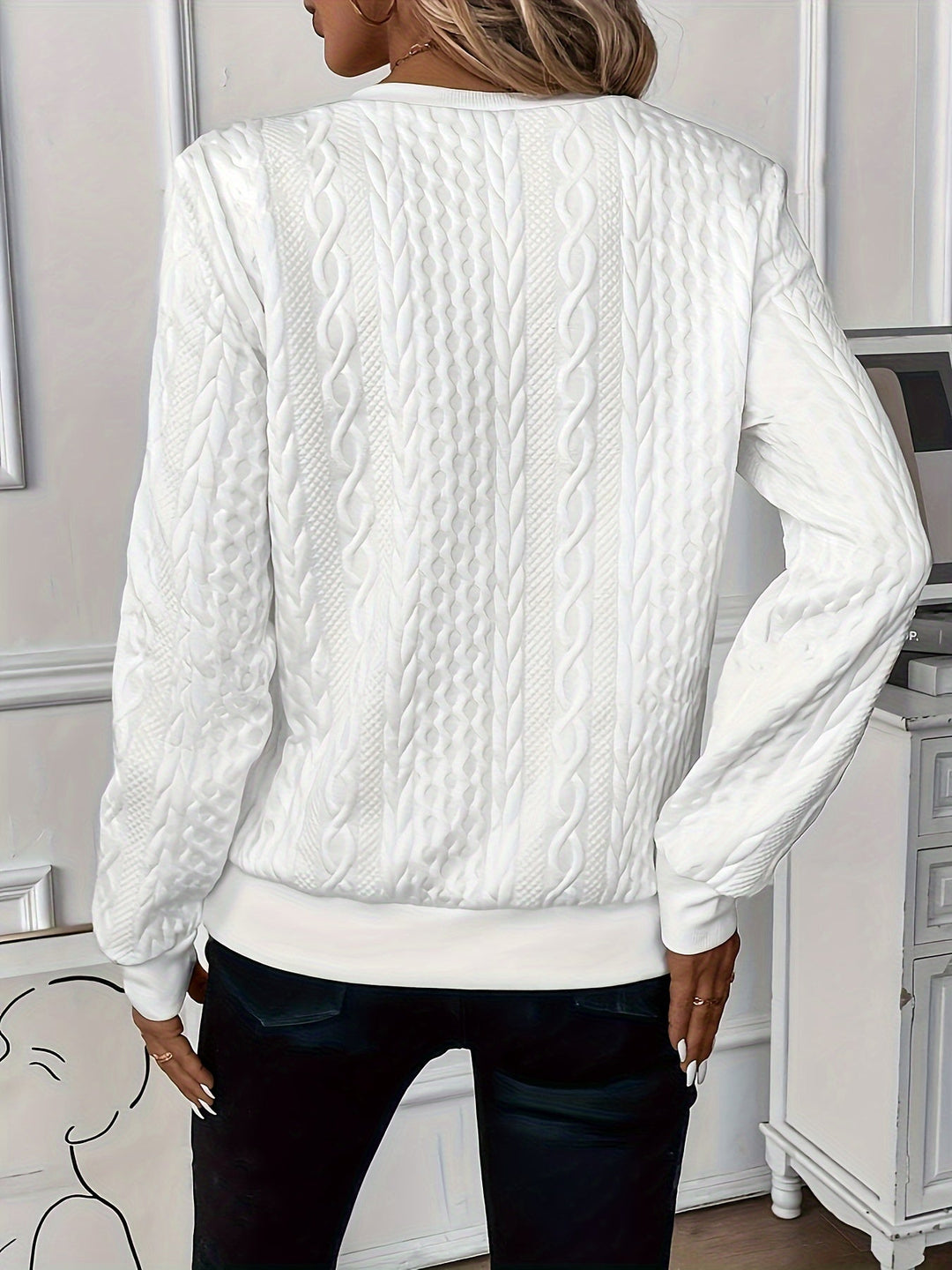Comfortable Zip Jumper for Women - Ella-White-S-The Livary