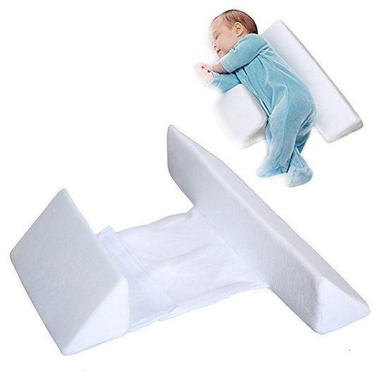 Anti-Roll Adjustable Baby Pillow – Cudlo-White-The Livary