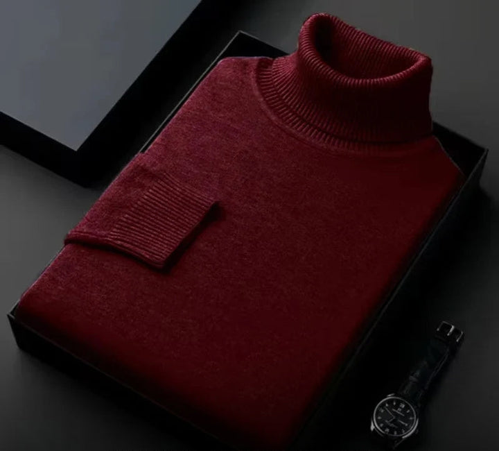 Cashmere Men's Sweater – Silvano-Red-S-The Livary