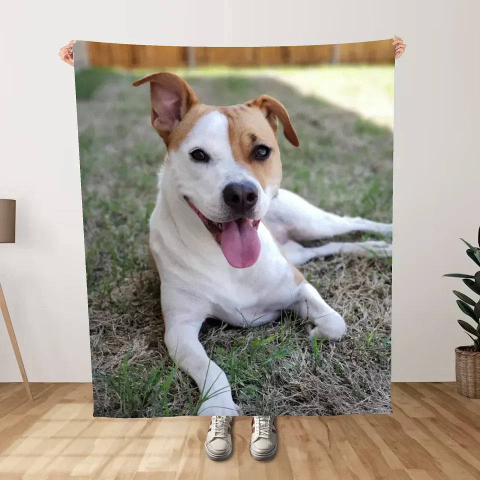Personalised blanket with your own photo-39.4×59.1in-The Livary