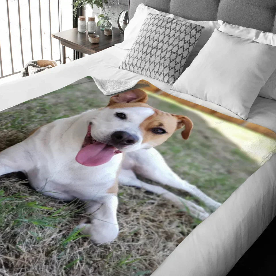 Personalised blanket with your own photo-39.4×59.1in-The Livary
