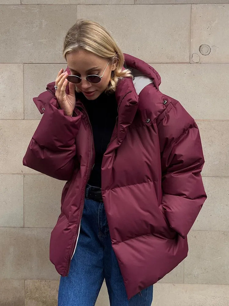Comfortable Ladies Winter Coat - Aurora Luxe-Red-S-The Livary