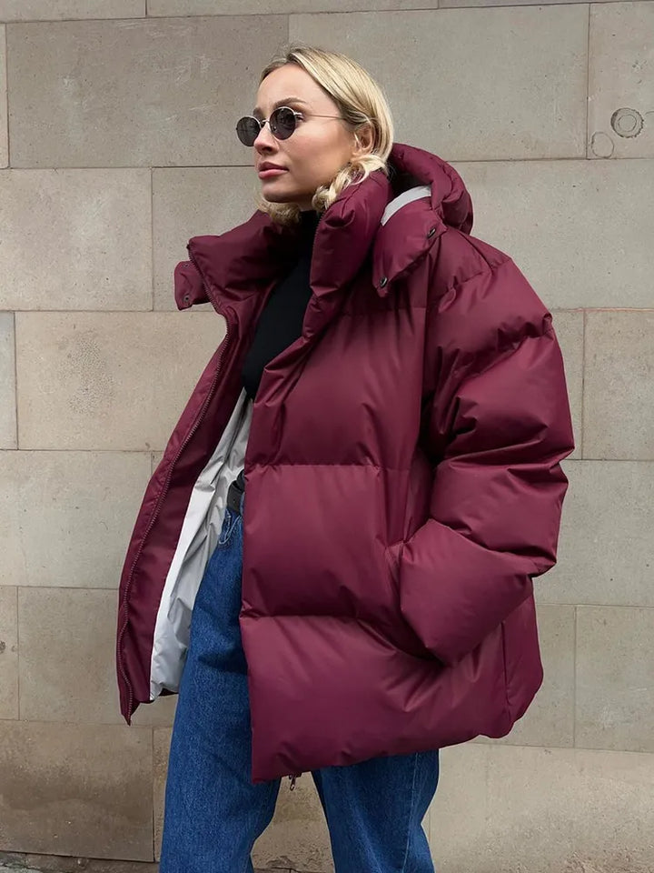 Comfortable Ladies Winter Coat - Aurora Luxe-Grey-S-The Livary