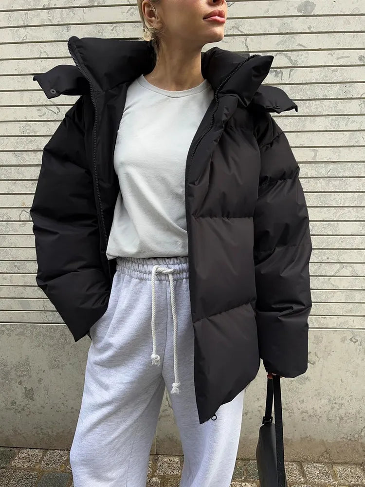 Comfortable Ladies Winter Coat - Aurora Luxe-Black-S-The Livary