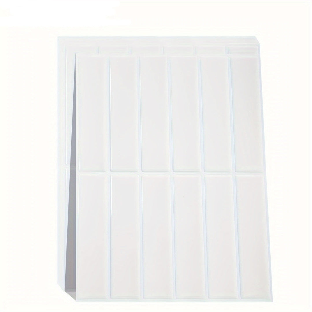 Style Tiles | Waterproof Self-Adhesive Tile Stickers for Wall Decoration-10-White-The Livary
