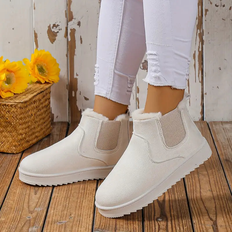 Comfy Thermal Slip-on Snow Boots - Sofia-Black-2.5-The Livary