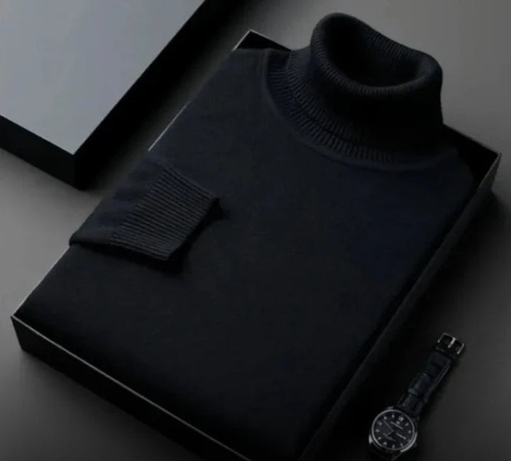 Cashmere Men's Sweater – Silvano-Black-S-The Livary