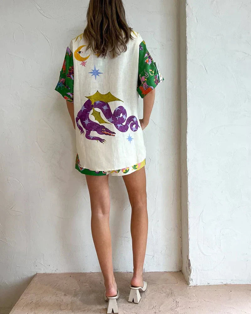 Two-piece summer set for ladies with colour and comfort – Mira-S-The Livary