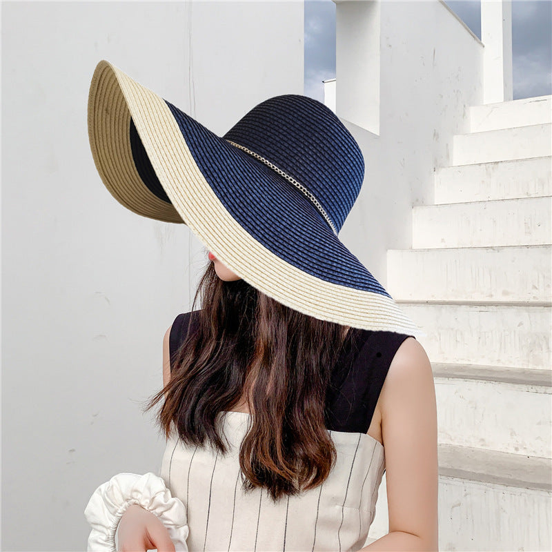 Ladies' summer hat with wide brim and UV protection – Lily-Black-One size fits all-The Livary