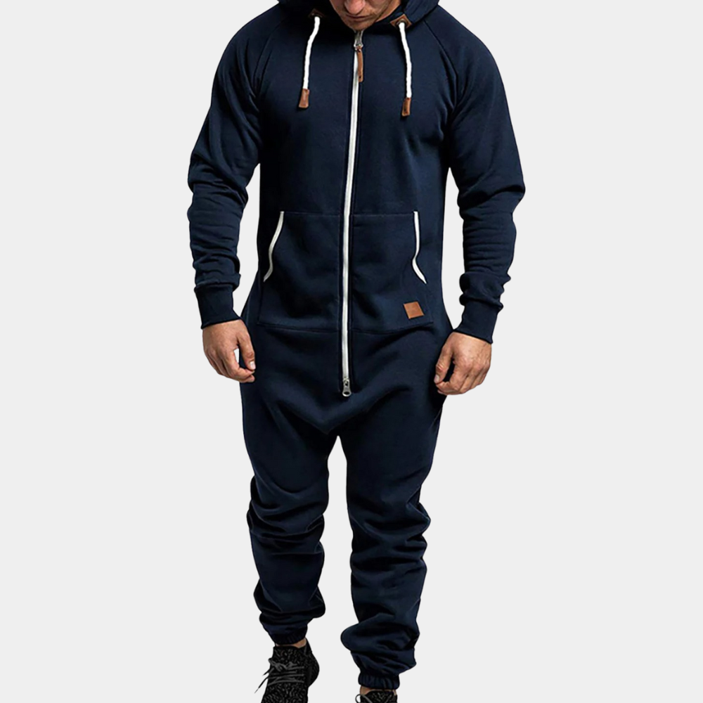 Warm Winter Jumpsuit for Men - Axel-Dark blue-S-The Livary