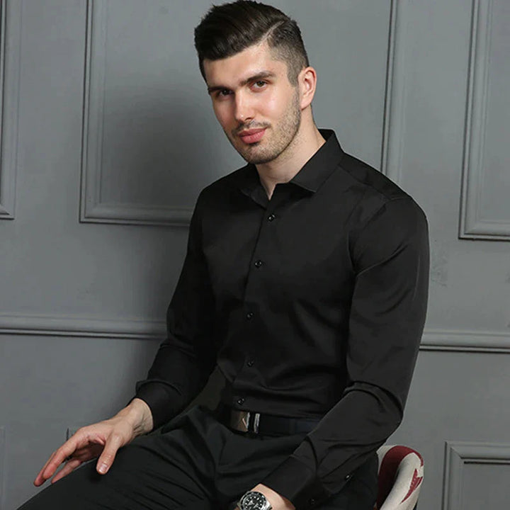 Comfortable Stretch Shirt - Lucas-White-S-The Livary