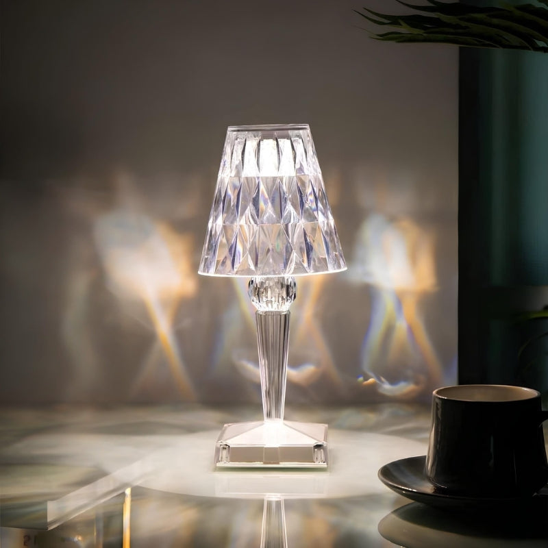 Crystal Table Lamp with Touch Control - LumeCrystal