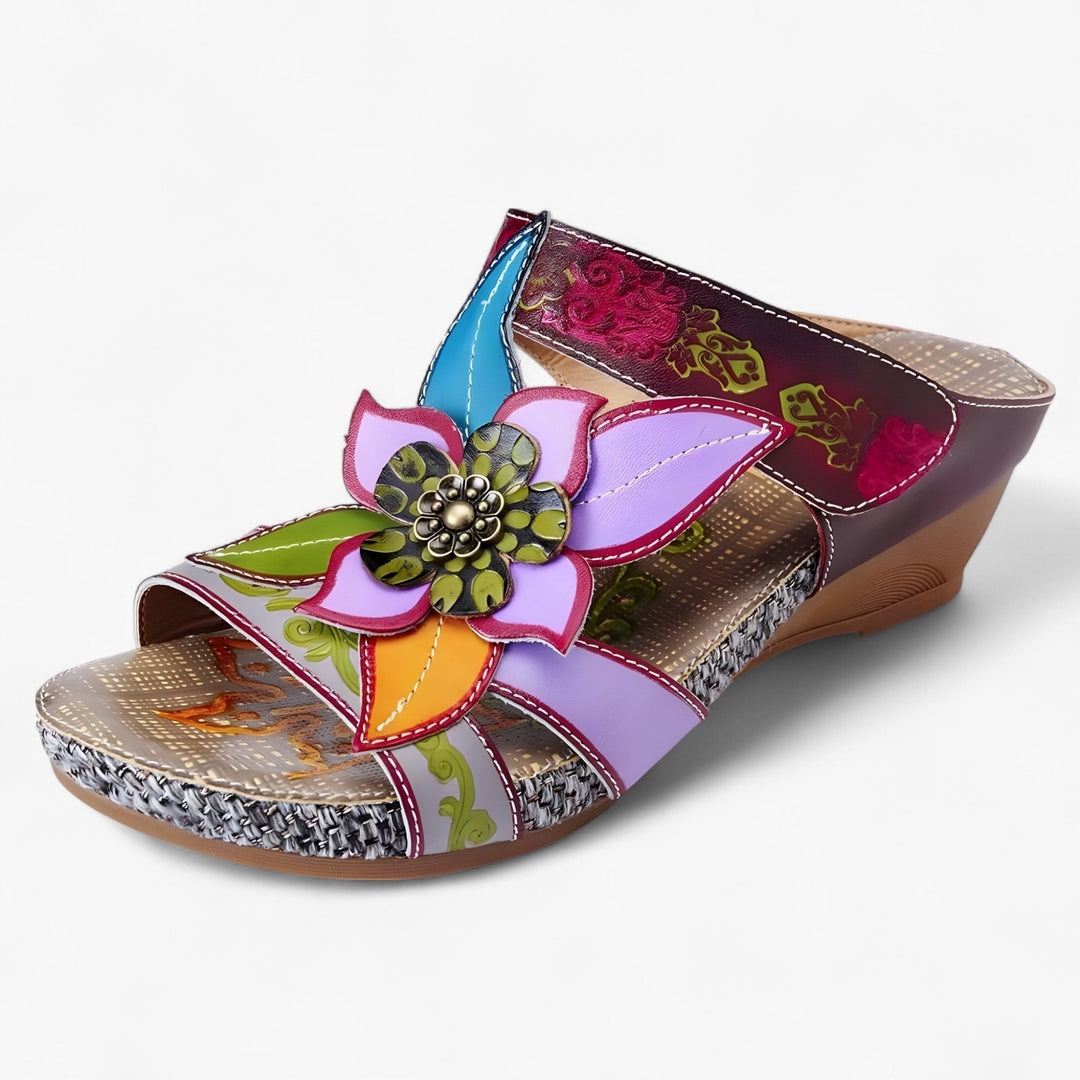Boho sandals for women with braided straps – BohoStep Dolly-Grey Suede-2.5-The Livary