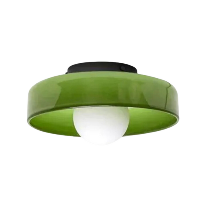 Round Ceiling Lamp with Stylish Functionality - LumiSphere-D9.82*H5.91 inches-Green-The Livary
