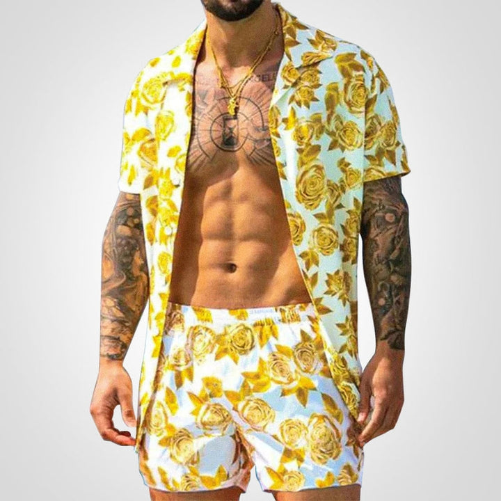 Two-piece men's set with print – Ruben-F-S-The Livary