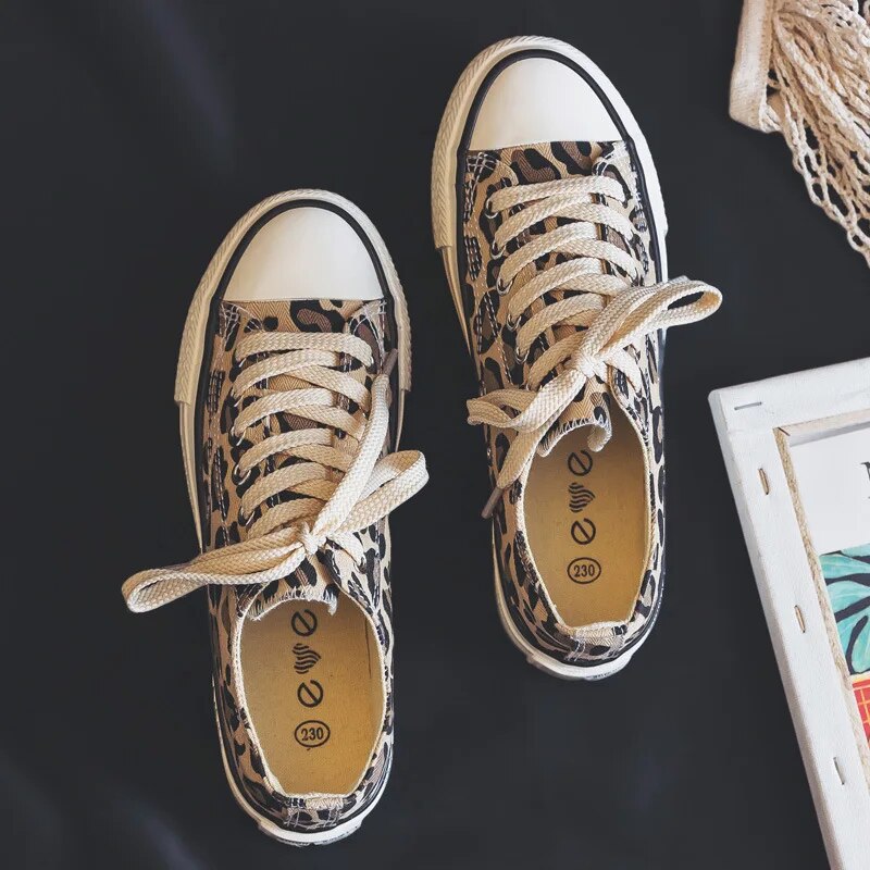 Stylish leopard print women's sneakers – Savannah-3-The Livary