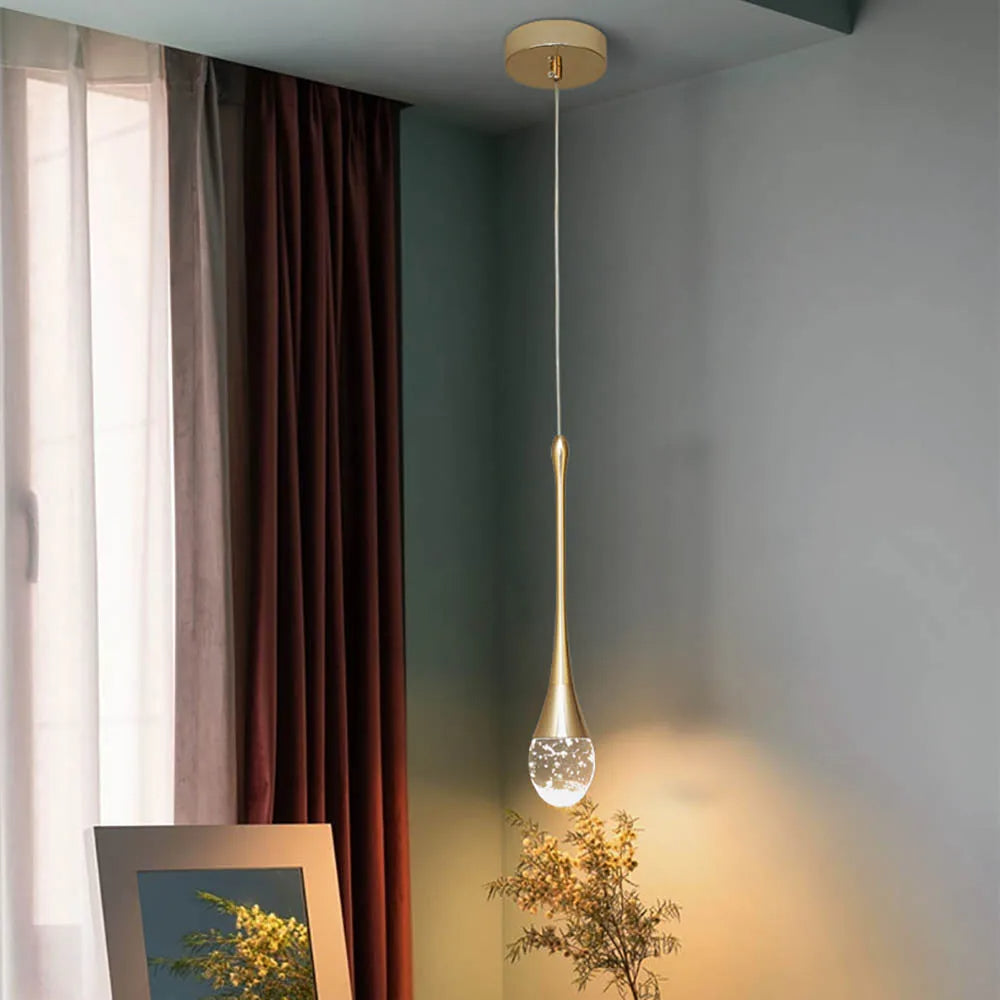 Glass Pendant Light with Warm Glow - Vetra-Gold-1 lamp-The Livary