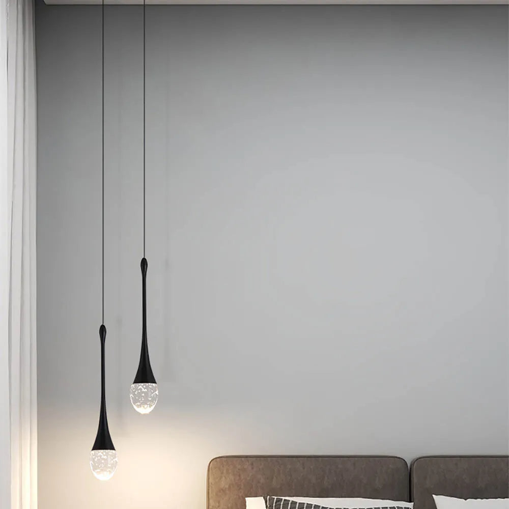 Glass Pendant Light with Warm Glow - Vetra-Black-1 lamp-The Livary