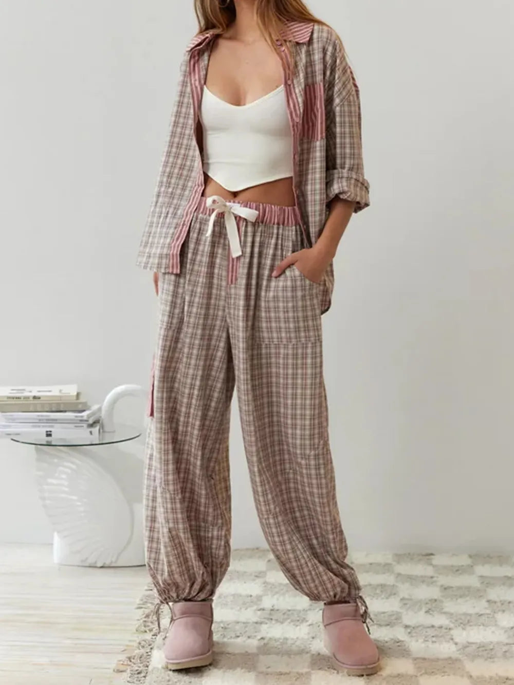 Warm and Comfortable Pyjamas - Noëlle-Brown-S-The Livary