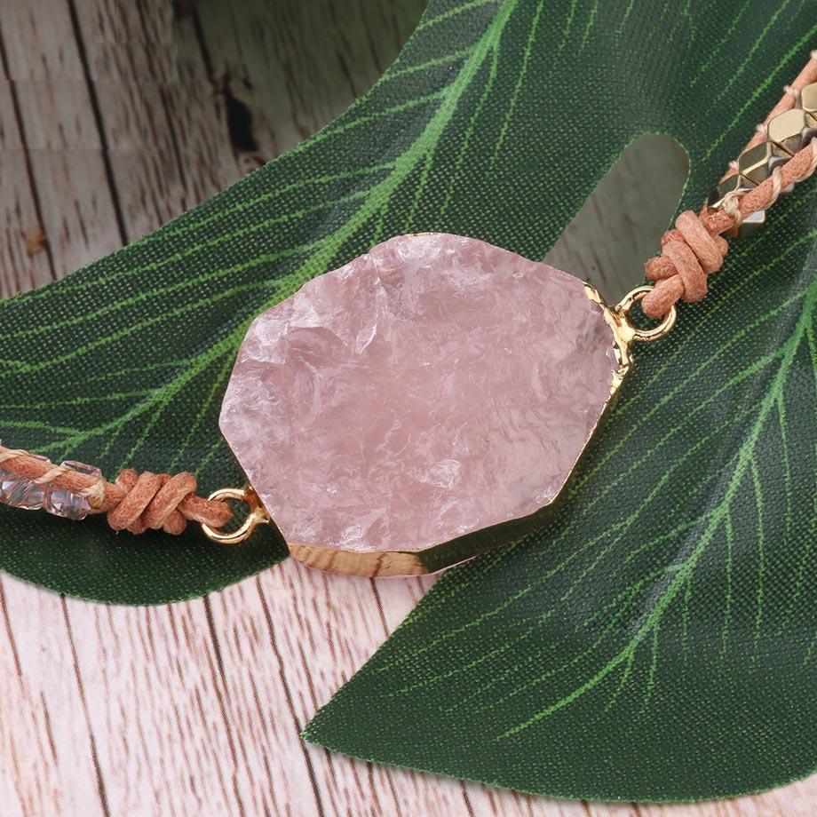 Golden Rose Quartz Bracelet - Amoria-The Livary