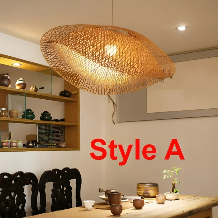 Trendy Rattan Pendant Light - NaturGlow