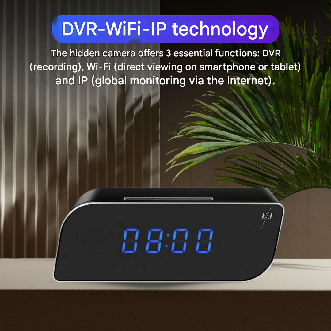 Digital Alarm Clock with Hidden Surveillance Camera – StealthClock Cam-No memory-The Livary