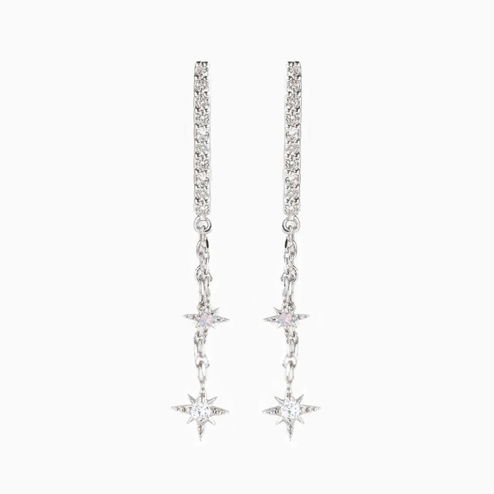 Enchanting Star Light Earrings - Astrid-Star Chain Earrings-The Livary