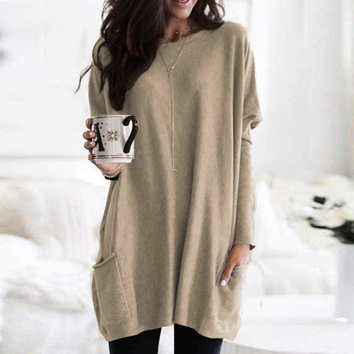 Comfortable Ladies' Sweater - Lina-Beige-S-The Livary