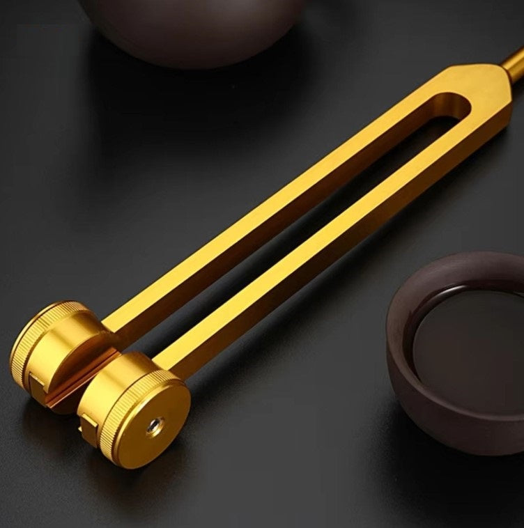 Sound Therapy for Inner Peace - TranquilTone Tuning Forks-Golden round bowl (9.65 in)-The Livary