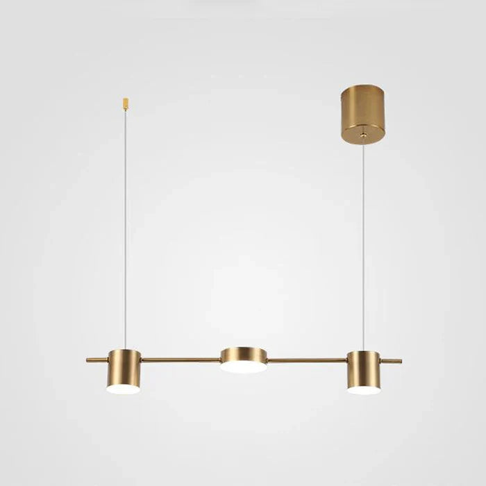 Modern Aluminium Pendant Lamp - AuraDrum-3-Gold-White-The Livary