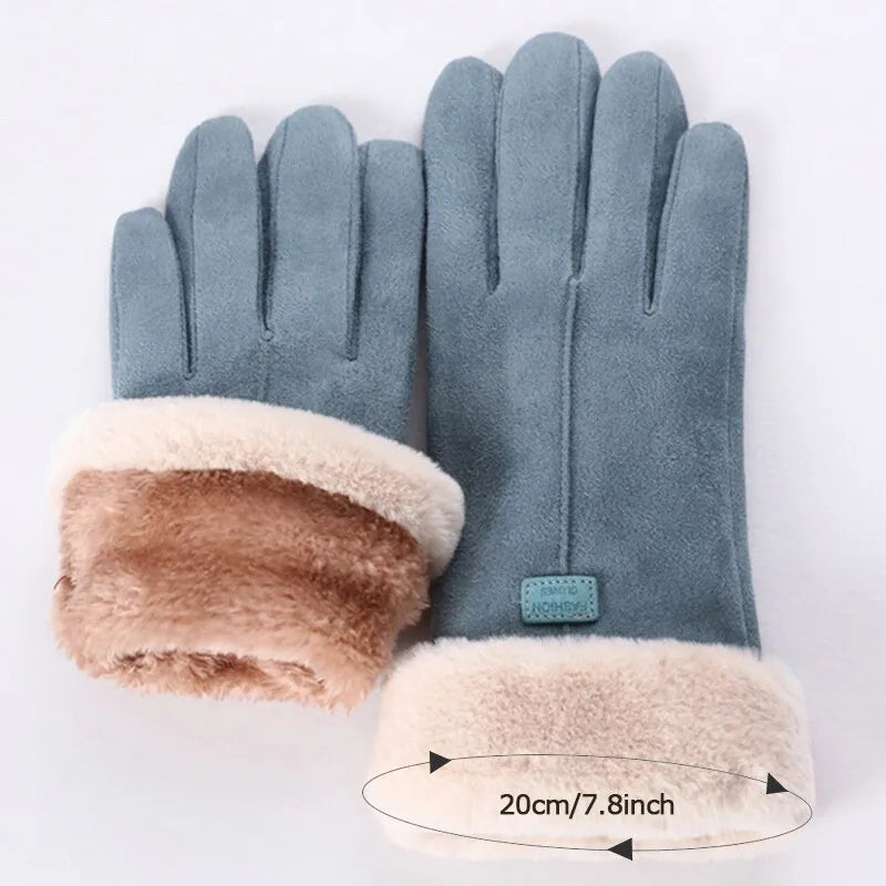 Warm Sweden Ladies' Gloves - VelvTouch-Blue-1-The Livary