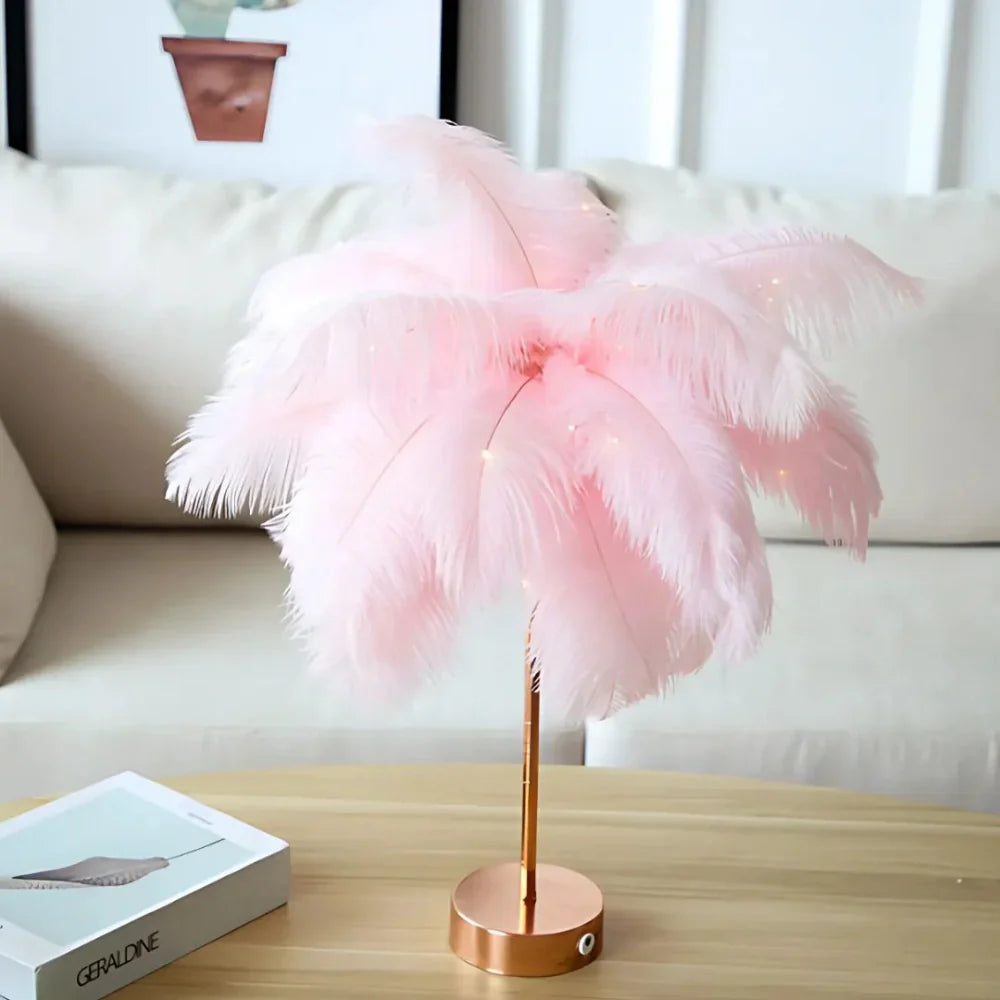 Atmospheric Veer Palm Tree Lamp - LumaPalm-White-Rose gold-The Livary