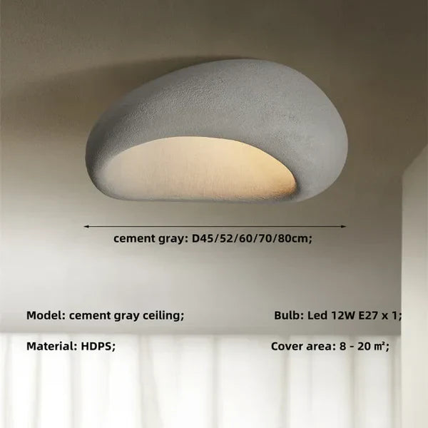 Natural Wabi Sabi Ceiling Lamp - SereneAura