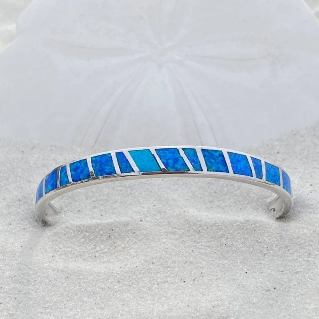 Blue and Silver Opal Bracelet - Isola-The Livary