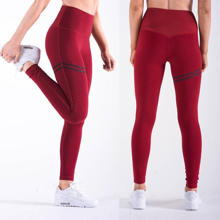 Anti-Cellulite Compression Leggings for Women - SculptFit-Red-S-The Livary