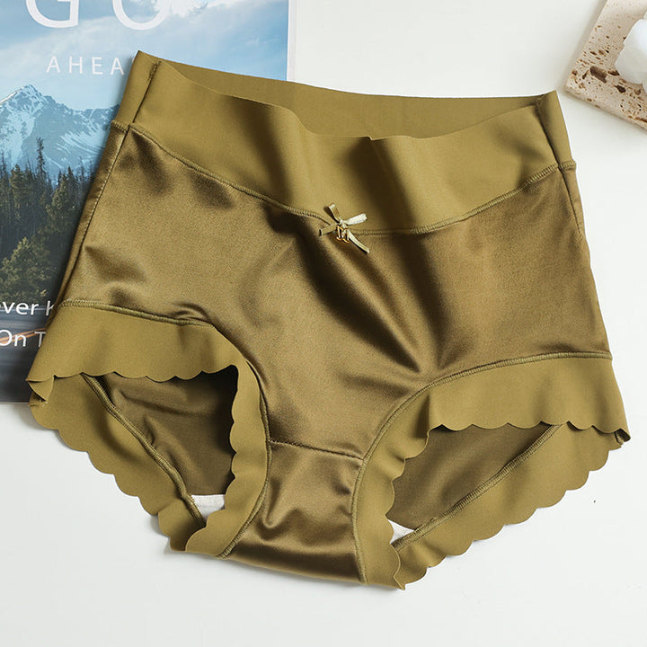Seamless Satin Ladies' Briefs - Emliy-Green-5+5 FREE! (10-Pack)-M (40-60kg)-The Livary