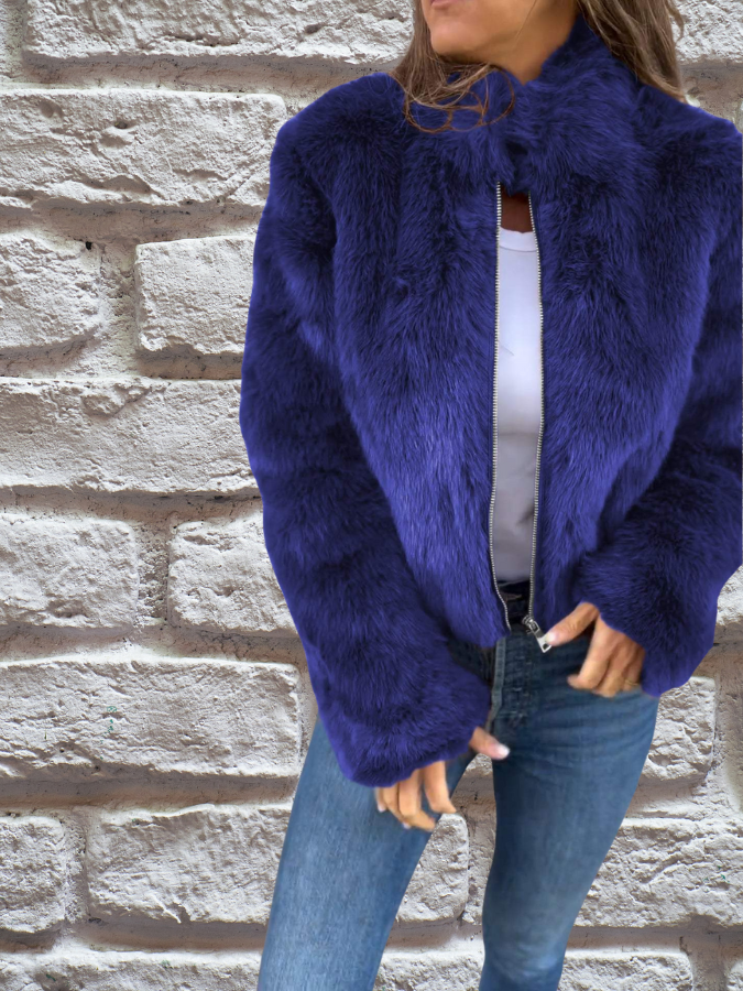 Luxury Soft Ladies Coat - Aurora-Blue-S-The Livary