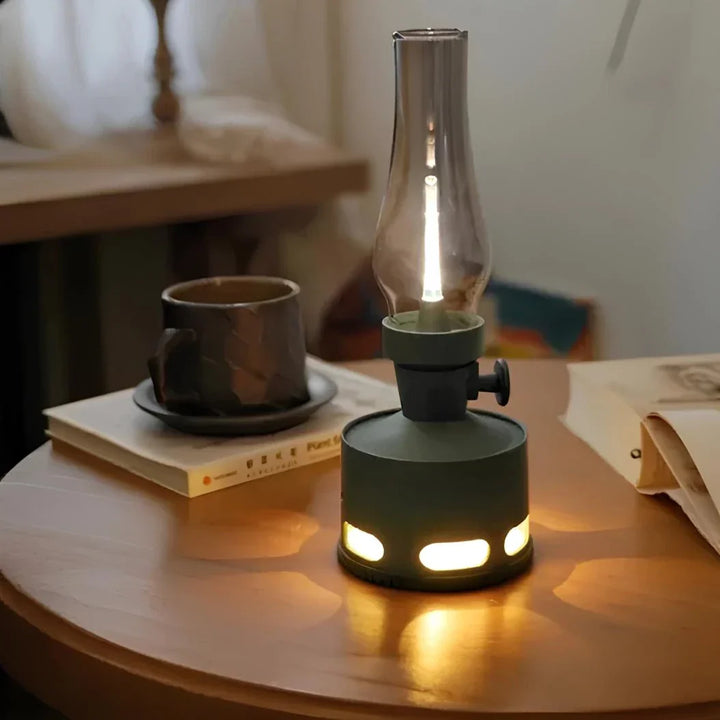 Rechargeable Vintage LED Lantern - LumaLantern-Green-The Livary