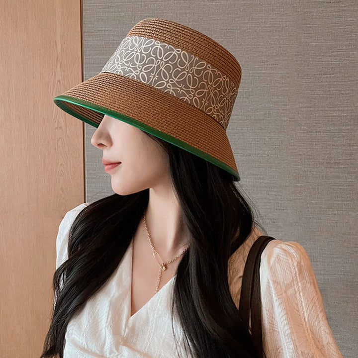 Elegant ladies' summer hat with bow detail – RibbonShade-Khaki-The Livary