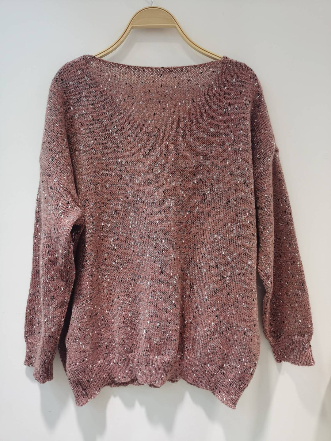 Loose-knit sweater made of multicoloured wool - Lilac-Green-XS-The Livary