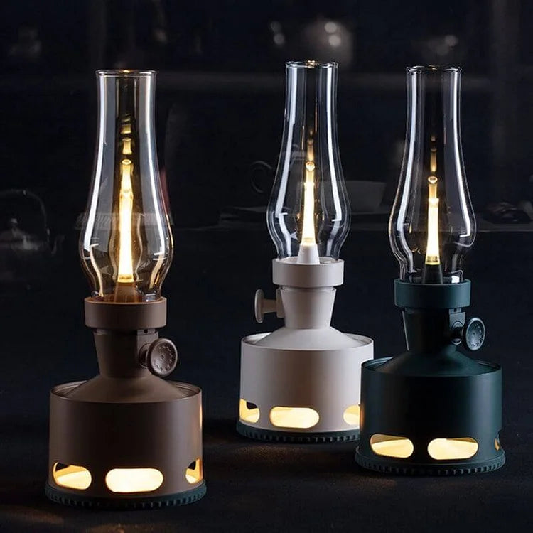 Rechargeable Vintage LED Lantern - LumaLantern-Green-The Livary