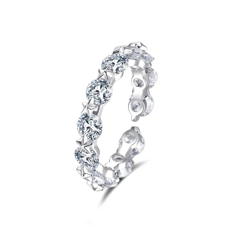 Double Layered Star Ring Set - Astrid-Multiple Stones-The Livary