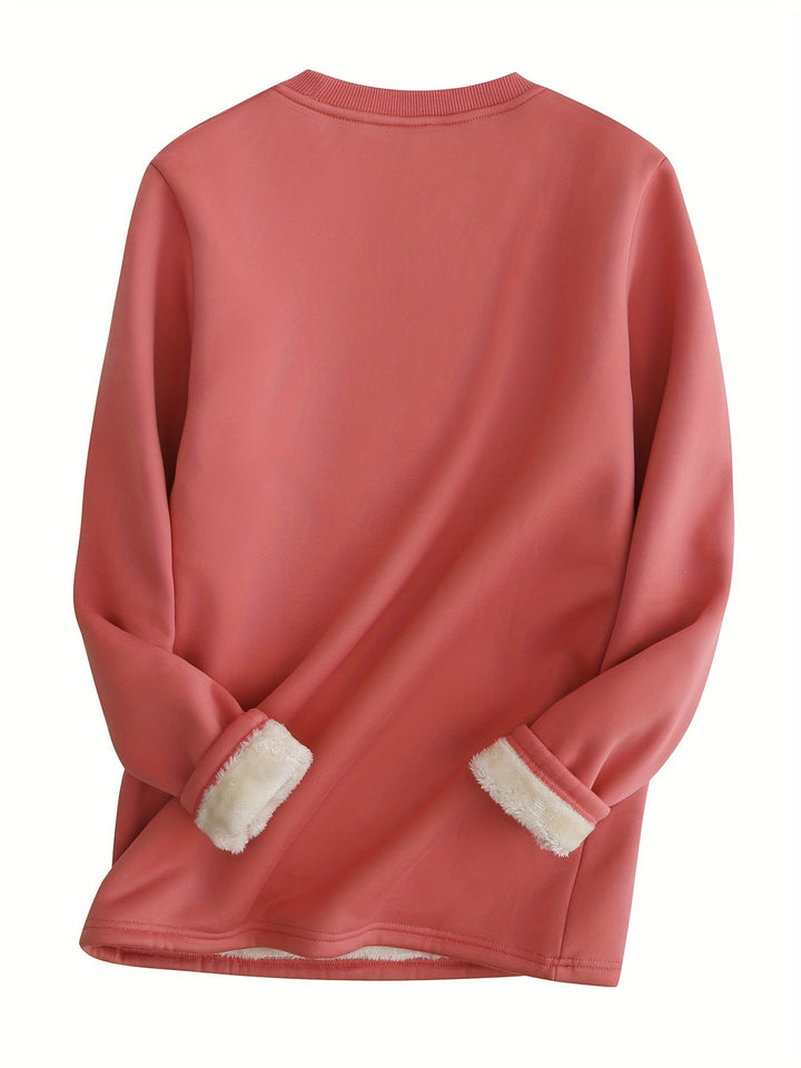 Comfortable Oversized Women's Sweatshirt - Elina-Brown-S-The Livary