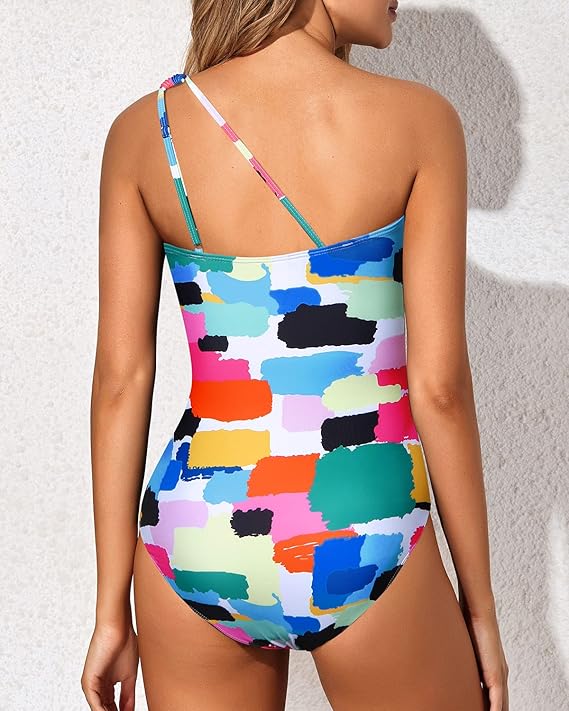Trendy & Stylish One-Shoulder Swimsuit for Women – Daria-Leopard print-S-The Livary